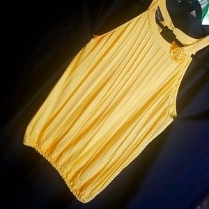 Plus size yellow summer blouse